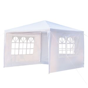 Tenda Impermeabile Bianca 3 x 3m con Pareti Laterali Personalizzabili per Grandi Eventi, Matrimoni, Attività all'Aperto, Sfilate di Moda - Product Image 1