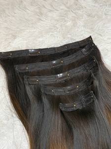 For Genius Weft 100% Virgin Natural Human Hair Extensions Seamless <b>Clip</b>-In Double Drawn Salon Quality Loose Deep Wave Style - Product Image 4