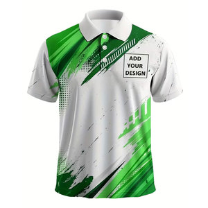Chemises de cricket personnalisées avec nom et numéro, chemise d'équipe, impression intégrale, col respirant, adaptées aux activités de plein air - Product Image 2