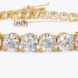 Premium Lab Grown Diamond Line <b>Bracelet</b> for Women Sparkling Round Diamond Fine Jewelry Elegant Bridal Gift Everyday - Product Image 2