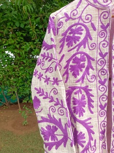 Premium Floral TNT Embroidery <b>Jacket</b> | Handmade Boutique Designer Outerwear for <b>Men</b> & Women with Intricate Artisan Craftsmanship - Product Image 2