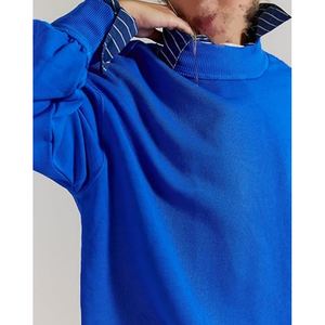 Custom Women Oversized Mock Neck Sweatshirt with Contrast Rib Collar Cuffs and Hem heavyweight fleece mockneck women sweatshirts - Product Image 5