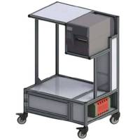 Système de charpente modulaire en aluminium sur mesure, poste de travail robuste, assemblage d'ordinateurs / réparation de téléphones, table de travail ESD