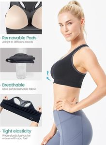 Customized Women Fitness Gym Adjustable Sport Bras Female Yoga Underwear Front Zipper Running <b>Push</b> up Sports Bra - Product Image 4