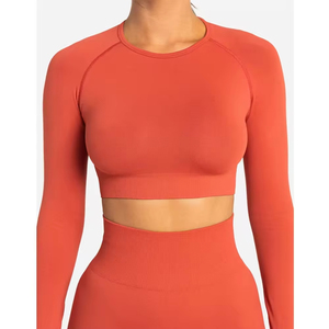 Vêtements de sport de haute qualité pour femmes, vêtements de sport pour la salle de sport, vêtements de fitness, vente en gros, ensemble de yoga à séchage rapide en deux pièces, ensembles pour femmes - Product Image 4
