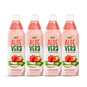 Bebida de Aloe Vera con Pulpa de Fresa Nawon, Botella de 500 ml, Marca Privada, Fábrica de Bebidas de Aloe Vera en Vietnam - Product Image 1