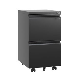 Armadietto Portadocumenti Mobile in Metallo a 2 Cassetti, Completamente Assemblato, con Ruote e Serratura, per Documenti Legali/Lettera/A4, Ideale per Scuola - Product Image 5