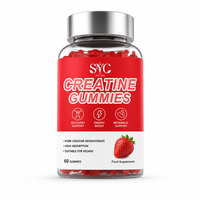 Gummies de créatine monohydrate OEM ODM, ingrédients de qualité supérieure, absorption élevée, végétaliennes, à croquer, 60 unités, complément alimentaire, marque privée
