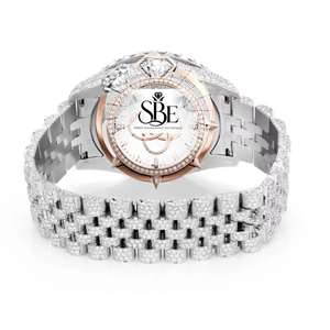Montre en argent et diamants de luxe de bonne qualité, personnalisée, pour les soirées, les clubs et les événements nocturnes, disponible à un prix abordable - Product Image 3