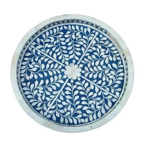Bandeja de Lujo Hecha a Mano con Incrustaciones de Hueso para Servir, Decoración del Hogar, Mesa de Centro, Regalo, Ecológica, Calidad Premium - Product Image 5
