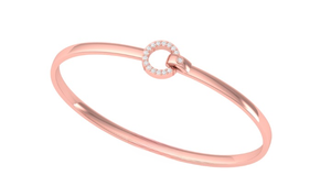 กำไลข้อมือแบบวงกลมประดับเพชรทรงกลมเจียระไนแบบบริลเลียนท์ ชุบทองคำแท้ 14k/18k สไตล์คลาสสิก สำหรับผู้หญิง ของขวัญเครื่องประดับแฟชั่น ขายส่ง - Product Image 1