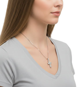 Collar con Colgante de Diamante Corte Baguette, Color DEF, Claridad VS VVS, Certificado IGI, Plata de Ley 925, Oro Blanco Sólido de 14K/18K - Product Image 6