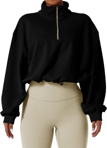 Sudadera Corta de Punto para Mujer Tallas Grandes, Transpirable, Cortavientos, Fina, Manga Larga, Estilo Urbano, para Invierno y Otoño - Product Image 4