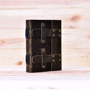 Handmade Genuine Leather Hardcover Vintage Journal <b>Diary</b> Acid Free Cotton Pencil Deckle Edges Wholesale Factory Prices <b>Custom</b> - Product Image 2