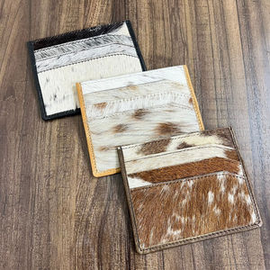 Venta superior Hombres y mujeres Elegante billetera delgada RFID Estuche para tarjetas múltiples de cuero de vaca personalizado con características de documentos Patrón personalizado - Product Image 5