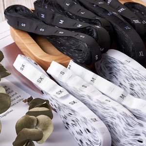 Étiquettes de vêtements en tissu de coton de haute qualité, logo tissé, différentes formes, étiquette de vêtement tissée avec découpe laser - Product Image 3