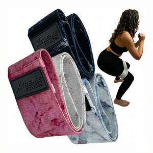 OEM Custom Logo Heavy Polyester Fabric Hip Resistance <b>Bands</b> Set Non Slip Booty <b>Bands</b> for Fitness <b>Workout</b> Training - Product Image 1
