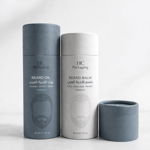 Emballage personnalisé en forme de cylindre pour barbe - Product Image 1