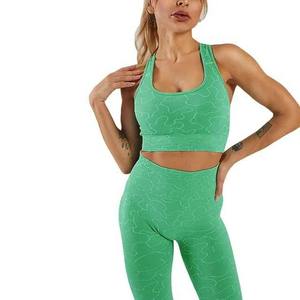 Women Seamless Fitness <b>Set</b> 2 Piece High Waist Leggings with Sports Bra Gym Yoga Outfit Women's <b>Sets</b> - Product Image 3