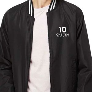 Men Lightweight Bomber Jacket Full Zip Casual Windbreaker <b>Coat</b> Ribbed Collar Cuffs Outdoor Travel Streetwear Spring Autumn Every - Product Image 3