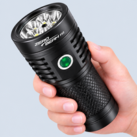Lampe torche rechargeable ZeroBeam F50 6 LED 17000 lumens, étanche IPX8, portée de 560 m, garantie 2 ans, pour travaux extérieurs, recherche, USB-C