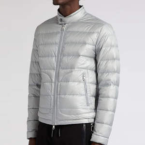 Vestes matelassées pour hommes, nouvelle conception 2025, couleur blanche unie, tissu 100% polyester, respirant, chaud, veste à bulles pour hommes - Product Image 5