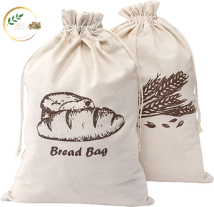 Bolsa de Yute Natural para Pan con Forro de Algodón, Bolsa Reutilizable para Guardar Pan para Uso en Cocina y Panadería - Product Image 1