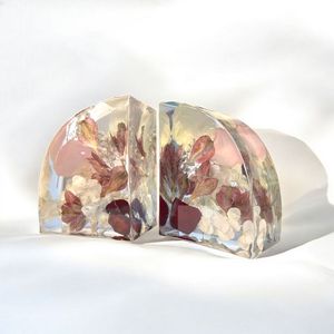 Premium Handmade Resin <b>Bookends</b> With Stylish Contemporary Look For Office Library And Home Decoration - Product Image 1