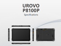 Tablette industrielle Urovo P8100P 5G 10 pouces IP67 étanche RFID Wi-Fi Octa Core Android 10 avec batterie 10000 mAh pour entrepôt