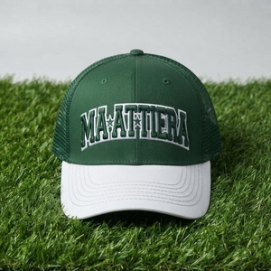 Gorra Trucker Verde y Blanca para Hombre, con Logotipo Bordado Personalizado, Malla Trasera, Ajustable, Estilo Urbano - Product Image 5