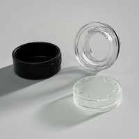 Pot carré en verre de 5 ml résistant aux enfants pour concentrés, échantillons cosmétiques, contenants de dab, avec couvercle à vis en plastique, pour crème de soin en vrac