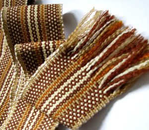 Cinturón ancho tejido marrón – Faja cosaca hecha a mano, cinturón folclórico ucraniano unisex, semialgodón - Product Image 2