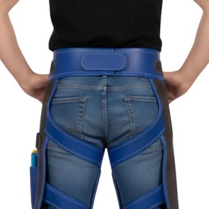 Chaps de fermeur robustes en cuir, réglables, pour le protection des jambes et des sabots, fournitures de travail pour fermeurs - Product Image 6