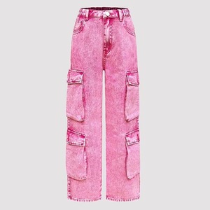 Pantalons cargo pour filles et enfants, tissu léger et durable, mode décontractée, confort quotidien, usine de vêtements de grande capacité - Product Image 4