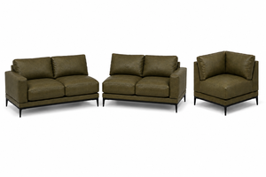 Luxury Genuine Leather Sectional <b>Sofa</b> Modern L-Shaped Couch with Solid Wood Frame for Living Room Apartment Penthouse Hotel - Product Image 6