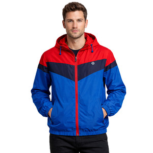 Custom Logo Design Color Block Windbreaker <b>jacket</b> for <b>men</b> <b>Lightweight</b> Quick Dry <b>Rain</b> <b>Jacket</b> Streetwear Wind Proof OEM Wholesale - Product Image 1