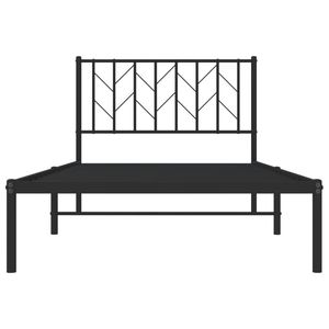Cadre de lit simple en acier noir thermolaqué – Catégorie de produits : Lits métalliques - Product Image 5