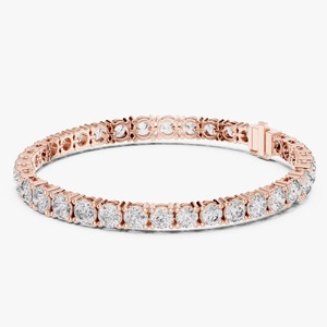 Elegante Pulsera de Cadena en Oro Rosa y Diamantes con Detalles de Diamantes, Perfecta para Uso Diario y Eventos Especiales para Exportación a Granel - Product Image 1