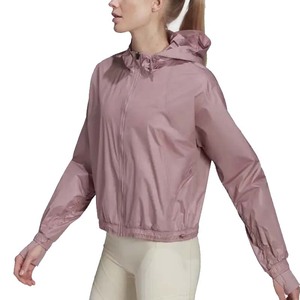 Veste coupe-vent de qualité supérieure pour femmes, 100 % polyester, imperméable, impression de logo sur mesure - Product Image 1