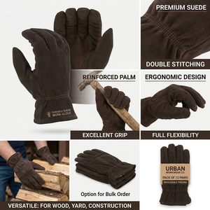 Premium Quality Cowhide Split Leather for Safety <b>Gloves</b> Abrasion/Heat Resistant Heavy Duty Industrial <b>Driver</b> <b>Gloves</b> Anti-Cut - Product Image 4
