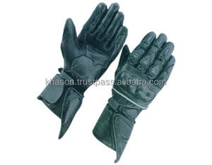 NOUVEL ARRIVÉ GANTS DE MOTO EN CUIR DE MOTO DESIGN PERSONNALISÉ IMPRESSION DE LOGO DE QUALITÉ DURABLE NOIR/VERT/TOUTE COULEUR ÉPREUVE-VENT SPORTS - Product Image 1