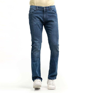 High Quality Slim Fit Denim Pants Best Design Lightweight Fabric Solid Blue Color High-Waist <b>Jeans</b> With Wholesale Price - Product Image 1
