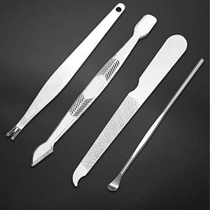 Wholesale 8-Piece German Stainless Steel Manicure Pedicure Kit <b>Nail</b> <b>File</b> Scissor Pusher Beauty Set PU Zipper Case Box Packaging - Product Image 2