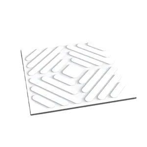 חלל עיצוב 60x60 צבע לבן מבריק עיצוב 3D אריחי פורצלן רצפה מלוטשים לקיר