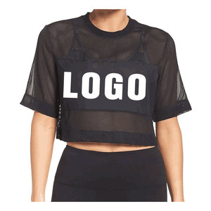 T-shirts courts en mesh pour femmes, impression personnalisée, séchage rapide, respirants, fabriqués au Pakistan - Product Image 2
