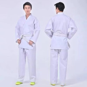 IJF Approved Professional Judo Gi Uniform White Blue Cotton Judo Kimono Competition Grade Reinforced Stitching Manufacturer - Product Image 2