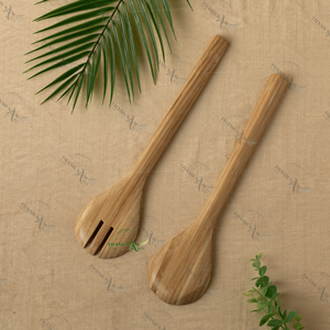 Serveurs de salade en bambou fabriqués à la main les plus vendus ustensiles de cuillère colorés d'une capacité de 10ml d'ustensiles de cuisine du Vietnam pour les cadeaux - Product Image 3