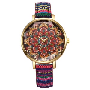 Reloj de Cuarzo Creativo para Mujer, Estilo Antiguo, Correa de Acrílico, Estilo Étnico Retro Bohemio, Puntero de 10 mm - Product Image 6