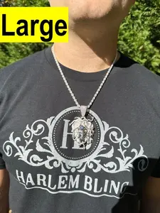 Collar de Plata de Ley 925 de Lujo con Colgante de Cabeza de Medusa Chapado en Oro de 18K, Diseño de Mitología con Pelo de Serpiente y Moissanita - Product Image 5