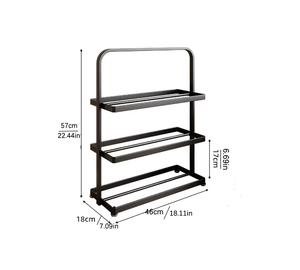 <b>Slim</b> Vertical <b>Shoe</b> <b>Rack</b> Four Tier Organizer Tall Space Saving Design Strong Stable Frame Modern Entryway Storage Stand - Product Image 6